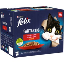 FELIX Fantastic lahodný výběr v želé kuře / hovězí / králík / jehně 24x85g