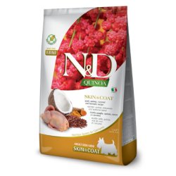 N&D pasja hrana QUINOA (GF) za odrasle male pse, koža i dlaka, prepelica i kokos 2,5kg