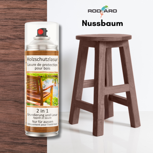 COLORS Holzschutzlasur Spray - 400 ml Spraydose - UV und wetterfest, für Aussen und Innenbereich