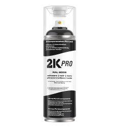 2K-PRO PU vopsea poliuretanică bicomponentă în spray | RAL 9005 negru, lucios