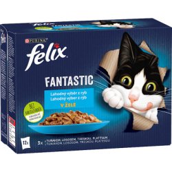 FELIX Fantastic ízletes válogatás halakból lazac/lepényhal/tonhal/tőkehal 12x85g