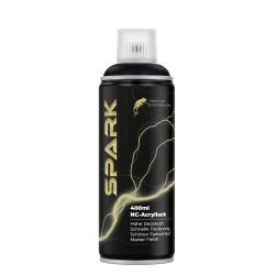 Akrylowa matowa farba w sprayu SPARK – głęboka czerń 400 ml