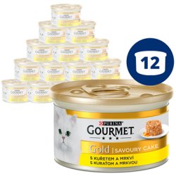 GOURMET Gold Savoury Cake csirkével és répával 12x85g