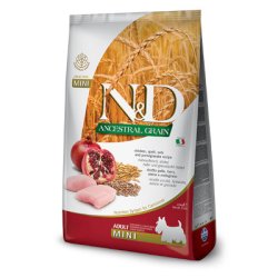 N&D Hundefutter AG Adult Mini Huhn, Dinkel, Hafer & Granatapfel