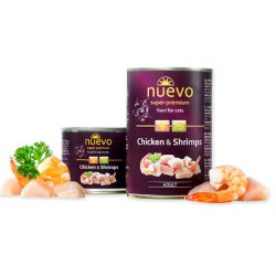 NUEVO Felnőtt Macska Csirke & Garnéla 200g