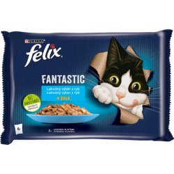 FELIX Fantastic lazaccal és lepényhallal zselében 4x85g