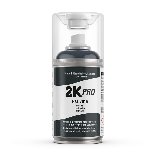 2K-Pro PU Lack Anthrazitgrau | RAL 7016 glanz - Farbtöne: RAL7016 - Anthrazitgrau, Verpackung: 250ml