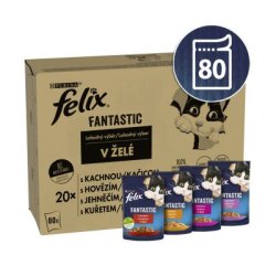 FELIX Fantastic Multipack hovädzie / kura / kačica / jahňacie v želé 80 x 85g