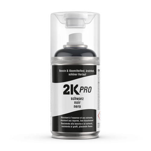 2K Pro PU-Lack Matt-Schwarz - Farbtöne: schwarz matt, Verpackung: 400ml