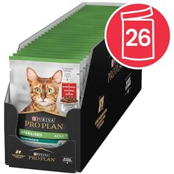 PURINA PRO PLAN Macska Adult Sterilized Marhahúsos alutasak 26x85g