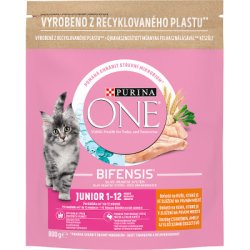 PURINA ONE Junior kölyökmacskáknak 1–12 hónapos korig, csirkehúsban gazdag, 800 g