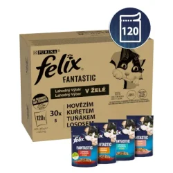 FELIX Fantastic mixovaný výber hydina/hovädzie/tuniak/losos 120x85g