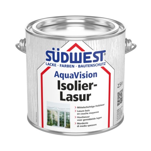 Lazură izolantă albă pentru lemn AquaVision® Isolier-Lasur - Nuanțe de culoare: 9110 biela, Ambalare: 0,375l