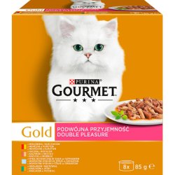 GOURMET Gold Multipak Dvostruko Zadovoljstvo 8 x 85 g