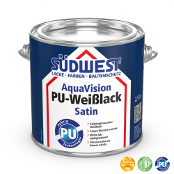 Bijela boja satenski mat PU Aqua Vision®