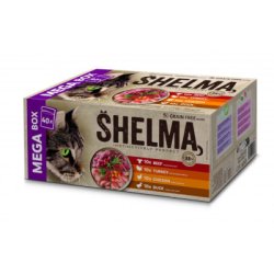 SHELMA Beutel Rind, Truthahn, Geflügel, Ente 40x85g