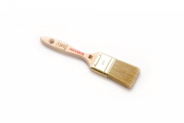 Flat brush - wooden handle