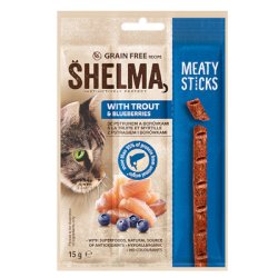 SHELMA Fleischstangen mit Forelle und Heidelbeersaft 15g