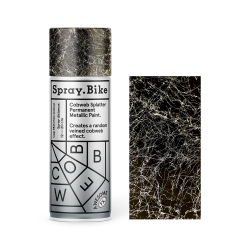 Spray.Bike Cobweb Splatter Permanent Metallic Paint - Silver 400 ml