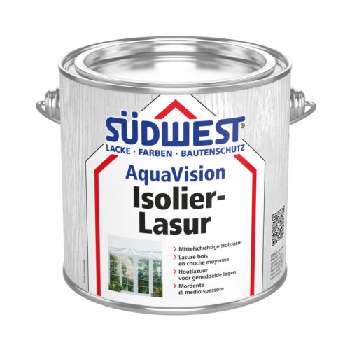 AquaVision® Isolier-Lasur für Holz, weiß - Farbtöne: 9110 weiß, Verpackung: 0,75l