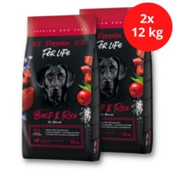 FITMIN dog For Life Beef & Rice 2x12kg