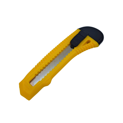 Cuțit cu lamă detașabilă, cu șină de ghidare din plastic și blocare a lamei, 18 mm