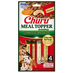 Churu Dog Meal Topper kura s hovädzím 4 x 14 g