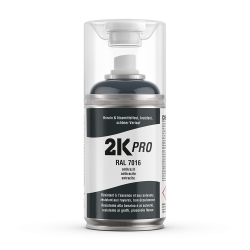 2K-PRO PU vopsea poliuretanică bicomponentă în spray gri antracit | RAL 7016 lucios