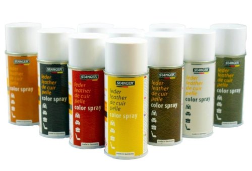 Spray colorat pentru piele și piele ecologică 150 ml | crem alb