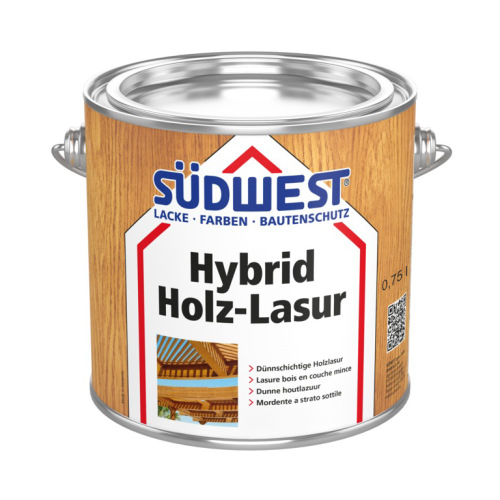 Lazură hibridă pentru lemn SÜDWEST Hybrid Holz-Lasur - Nuanțe de culoare: 8903 orech, Ambalare: 0,75l