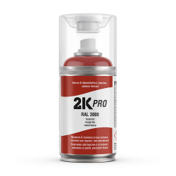 2K-PRO PU vopsea poliuretanică bicomponentă în spray roșu aprins | RAL 3000 lucios