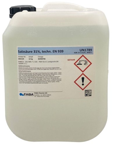 Kyselina chlorovodíková technické kvality 31 %