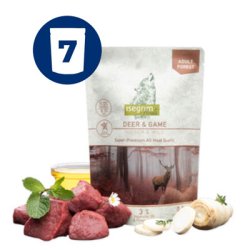 ISEGRIM Roots Beutel mit Hirsch und Wild 7x410g
