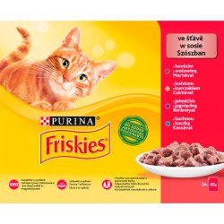 FRISKIES Cat multibalenie s kuřetem, s hovězím, s jehněčím, s kachnou ve šťávě 24x85g