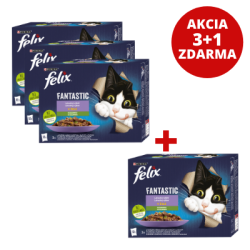 AKCIA 3+1 FELIX Fantastic lahodný výber so zeleninou hovädzie/kura/losos/pstruh 12 x 85g