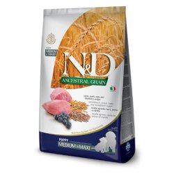 N&D pas AG Puppy Medium & Maxi, janjetina, pšenoraž i zobene pahuljice s borovnicom