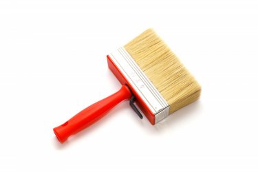 Flat brush - plastic handle