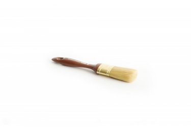 Oval brush - brown plastic handle