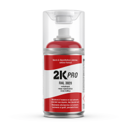 2K-PRO PU vopsea poliuretanică bicomponentă în spray roșu trafic | RAL 3020 lucios
