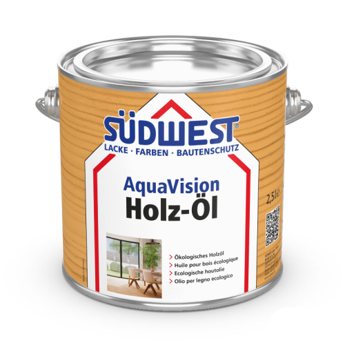 AquaVision Holz-Öl - Farbtöne: 7040 schiefer grau, Verpackung: 2,5l