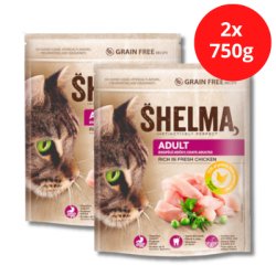 SHELMA Adult mit frischem Hühnerfleisch 2x750g