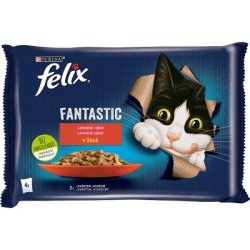 FELIX Fantastic marhával és csirkével aszpikban 4x85g