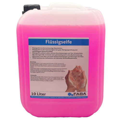 Tekuté mýdlo s vůní růže FABA Flüssigseife 10 L