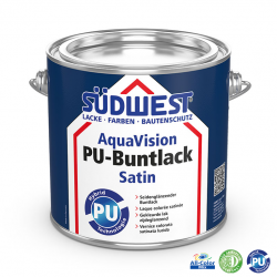 Tónovatelná saténová barva AquaVision PU-Buntlack Satin