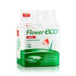 BATIST Flower ECO absorbčné podložky S - 60X40cm 25ks