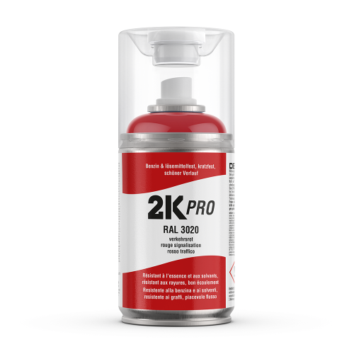 2K-PRO PU two-component polyurethane spray paint traffic red | RAL 3020 glossy