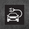 Šablóna pre vodorovné dopravné značenie ELEKTROMOBIL/NABÍJACIA STANICA
