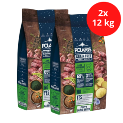 POLARIS GF Puppy Large Breed Bárány & Lazac 2x12kg