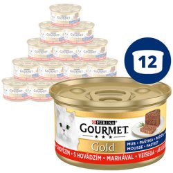 GOURMET Gold paštéta s hovädzím 12x85g