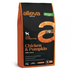 ALLEVA NATURAL dog Adult medium Chicken & Pumpkin 2kg